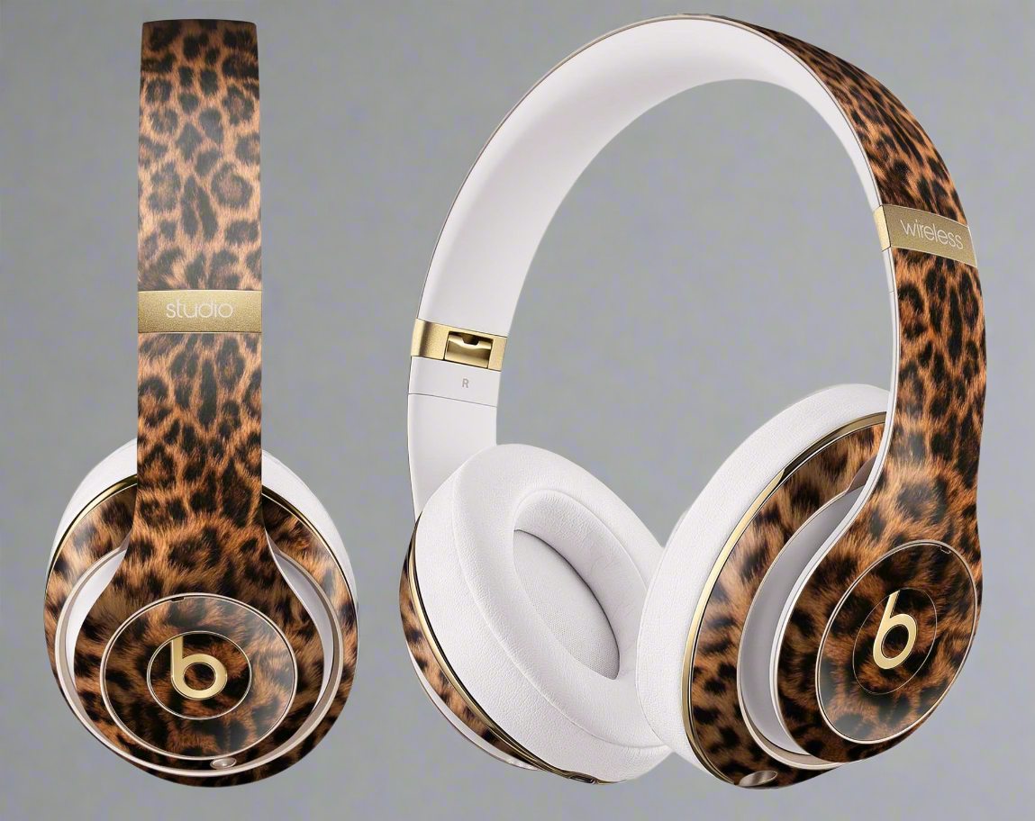 Mirrored Leopard Hide - Full Body Skin Decal Wrap Kit for Beats by Dre