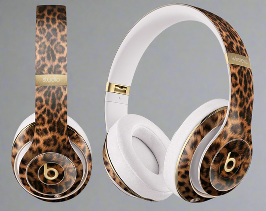 Mirrored Leopard Hide - Full Body Skin Decal Wrap Kit for Beats by Dre